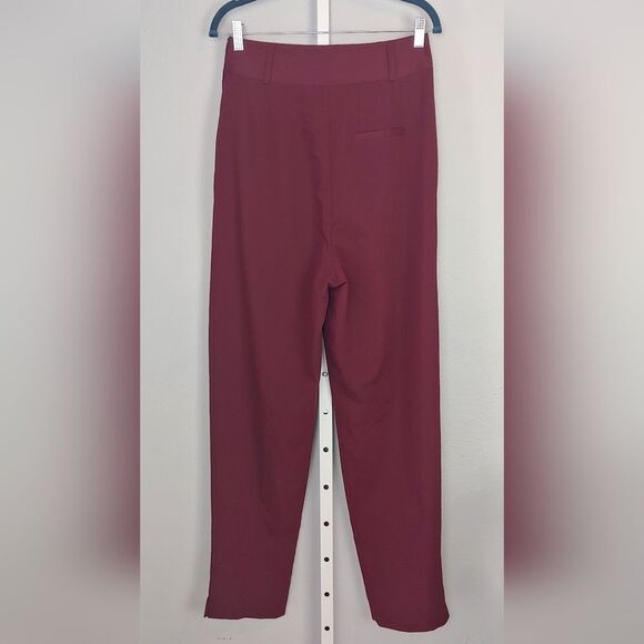 ASOS DESIGN Tall Tailored High Waist Balloon Pant Sz 6 Oxblood - Picture 3 of 14